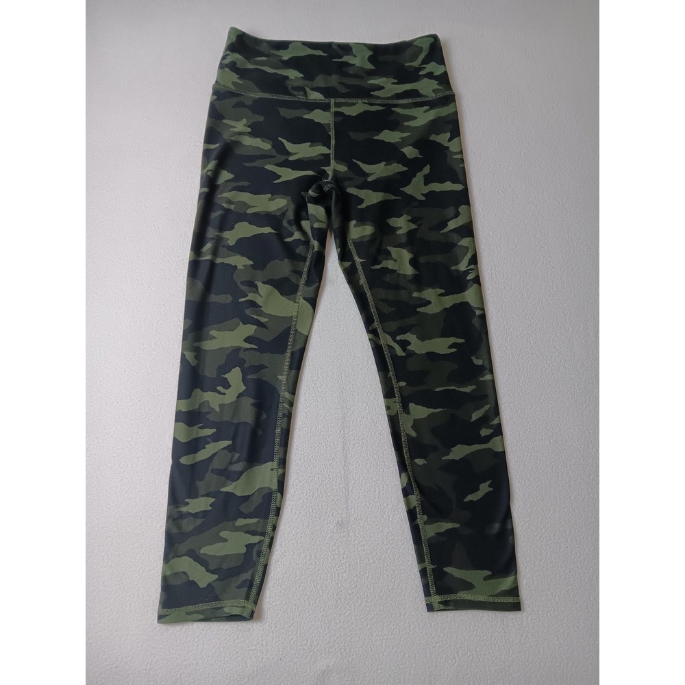Zobha Ankle Leggings Womens XL Green Camo High Rise Stretch Yoga Workout